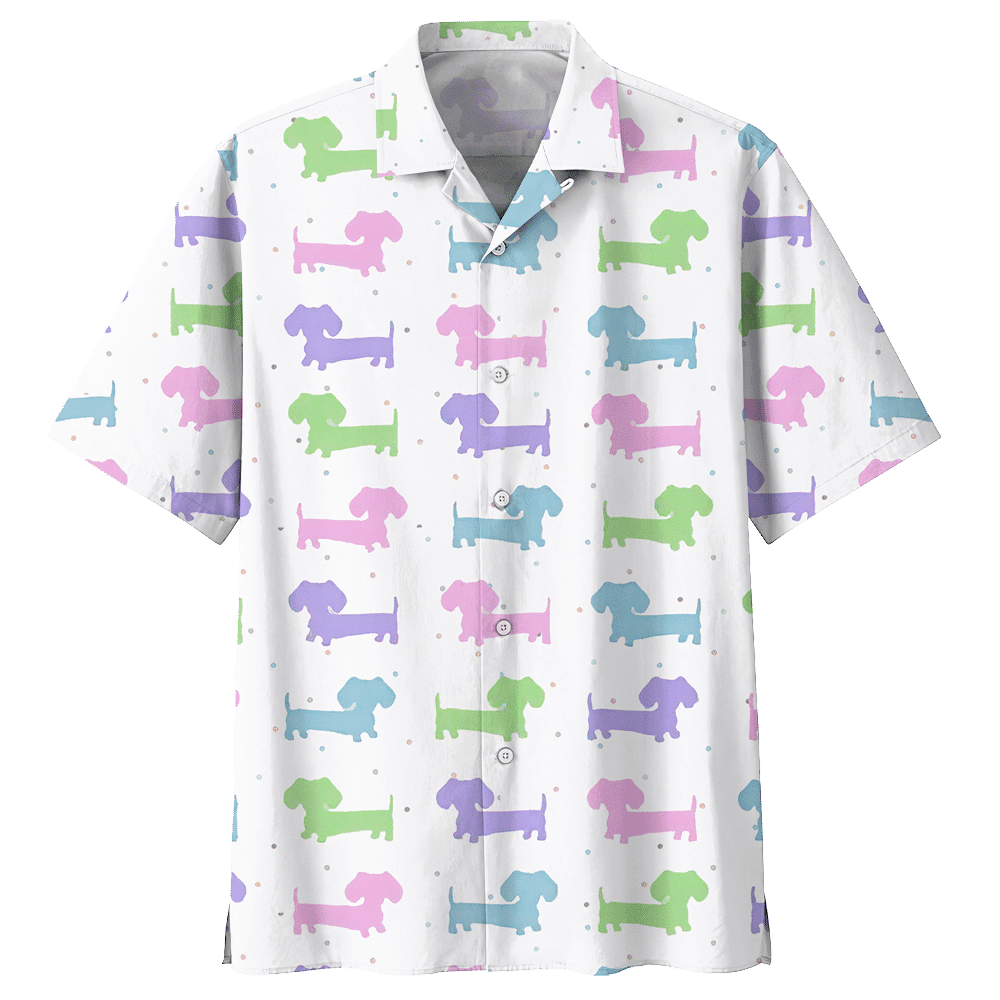 Dachshund White Amazing Hawaiian Shirt