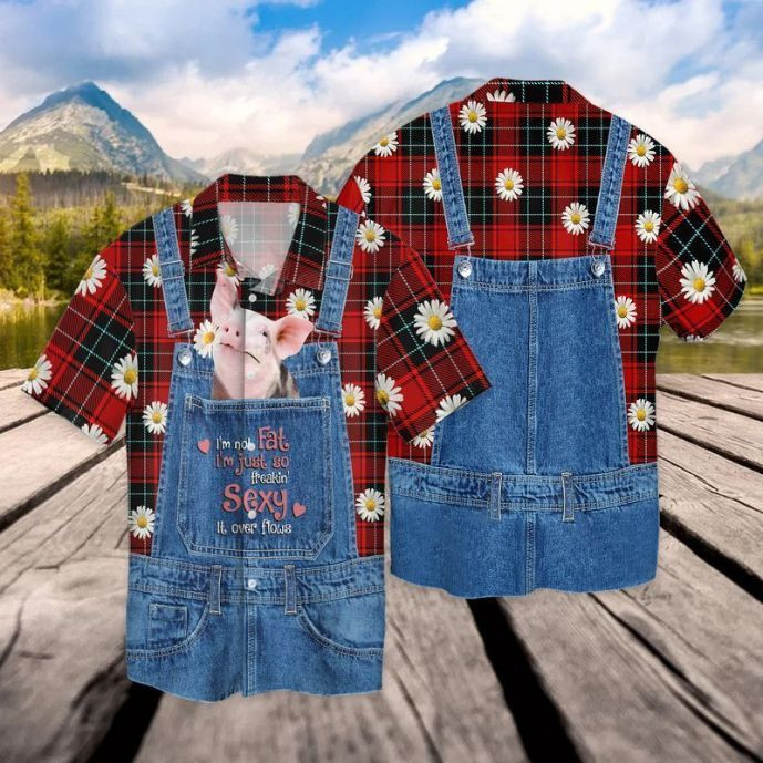 Daisy Flowers Pig Sexy Lovely Hawaiian Shirt