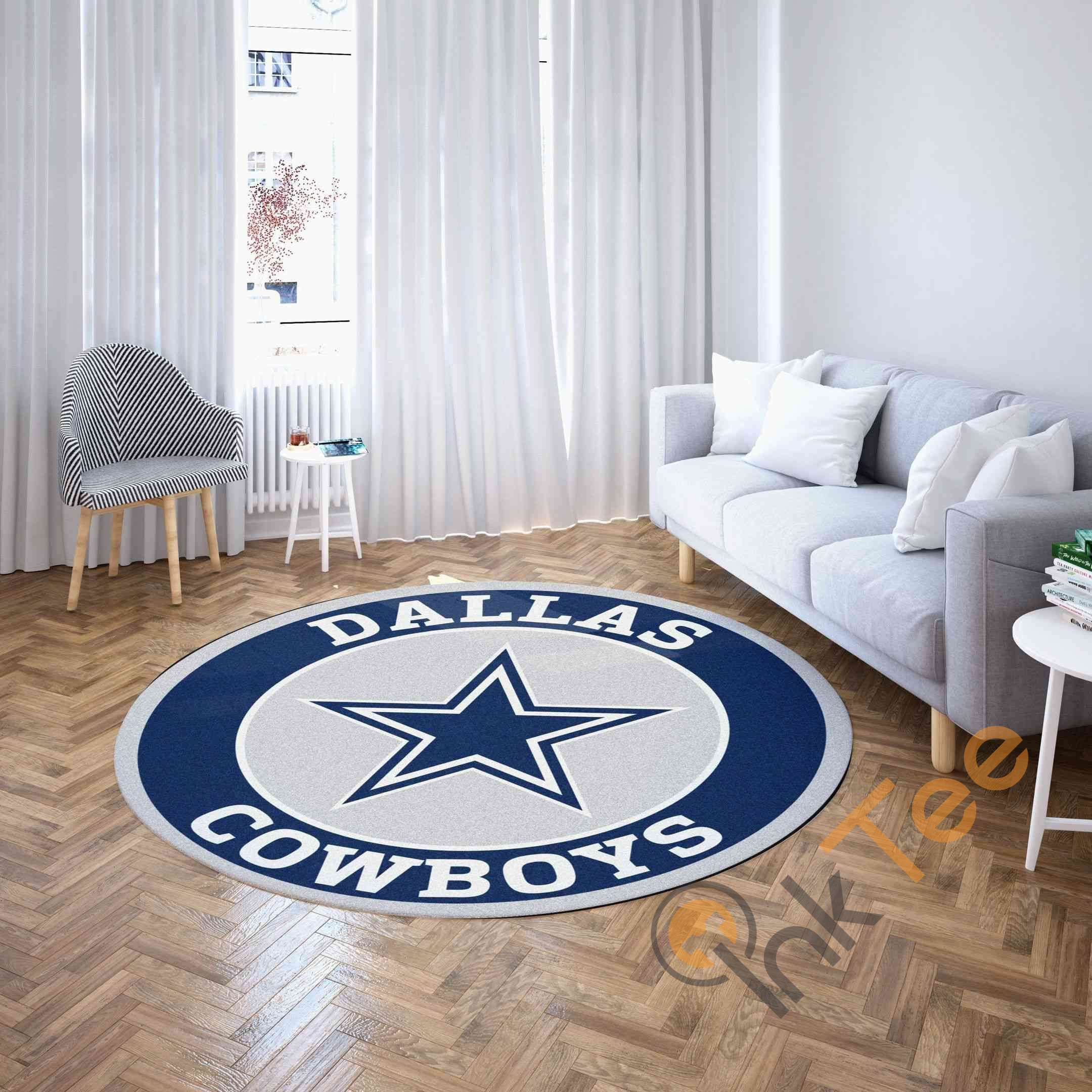 Dallas Cowboys Round Rug Carpet Bedroom Livingroom Home Decor