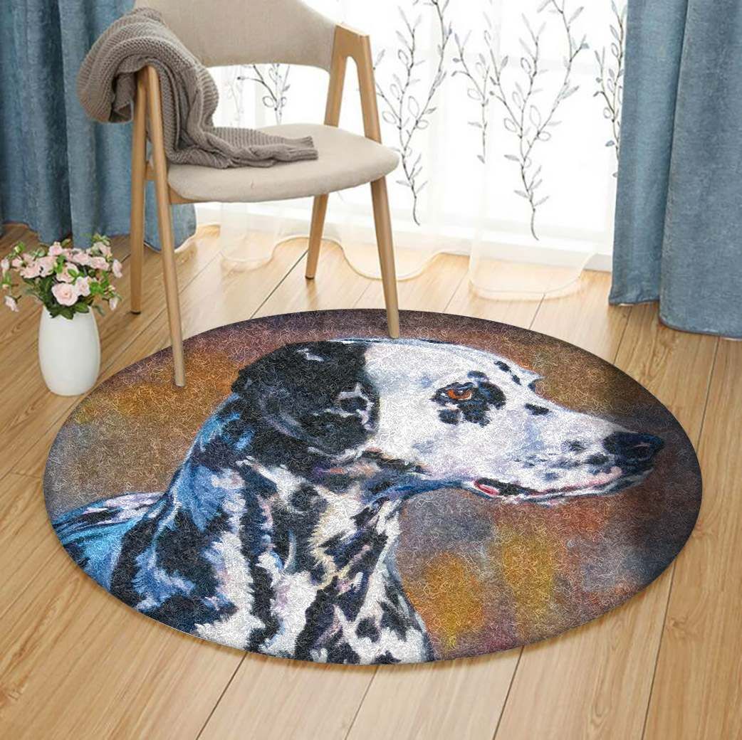 Dalmatian Round Rug Carpet Bedroom Livingroom Home Decor