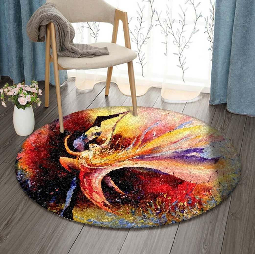 Dancing Round Rug Carpet Bedroom Livingroom Home Decor