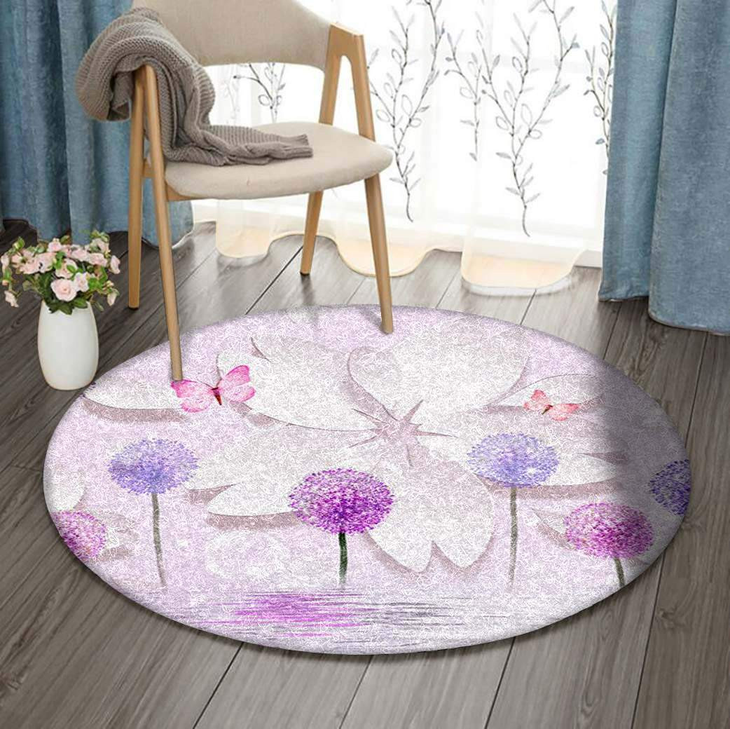 Dandelion Limited Edition Round Rug Carpet Bedroom Livingroom Home Decor