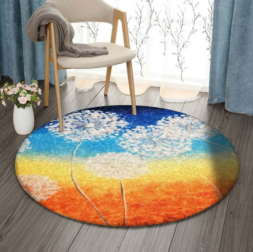 Dandelion Round Rug Carpet Bedroom Livingroom Home Decor