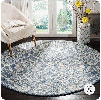Darby Home Co Leedy Hand Tufted Wool Round Rug Carpet Bedroom Livingroom Home Decor