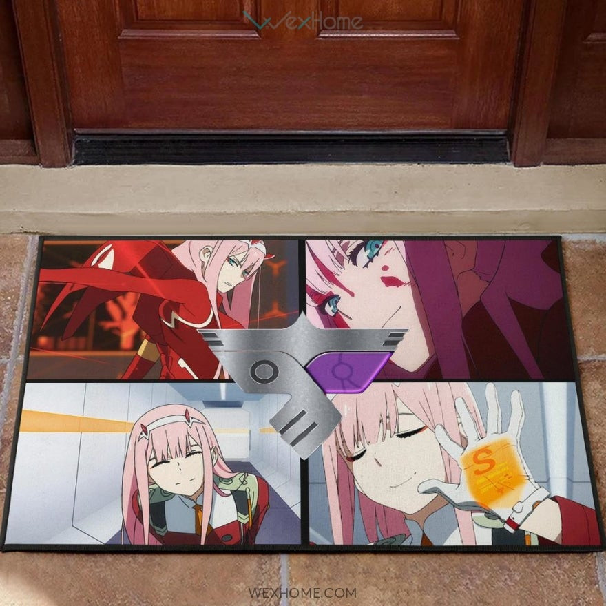 Darling In The Franxx Anime Zero Two Code 002 Moments S Class Rubber Doormat Hom Decor