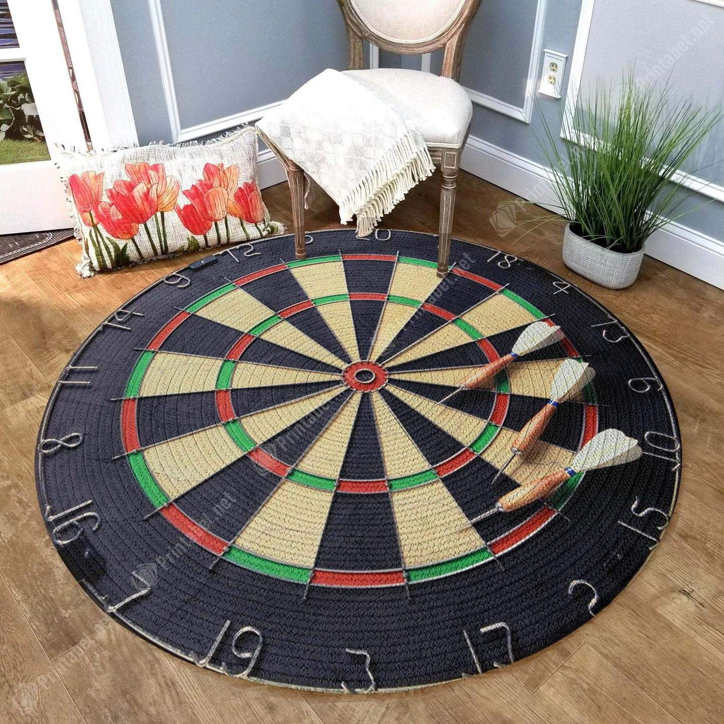 Dartboard Limited Edition Round Rug Carpet Bedroom Livingroom Home Decor
