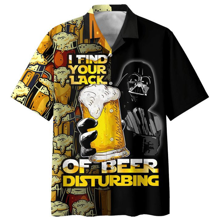 Darth Vader I Find Your Lack Of Beer Disturbing Print Hawaiian Shirt