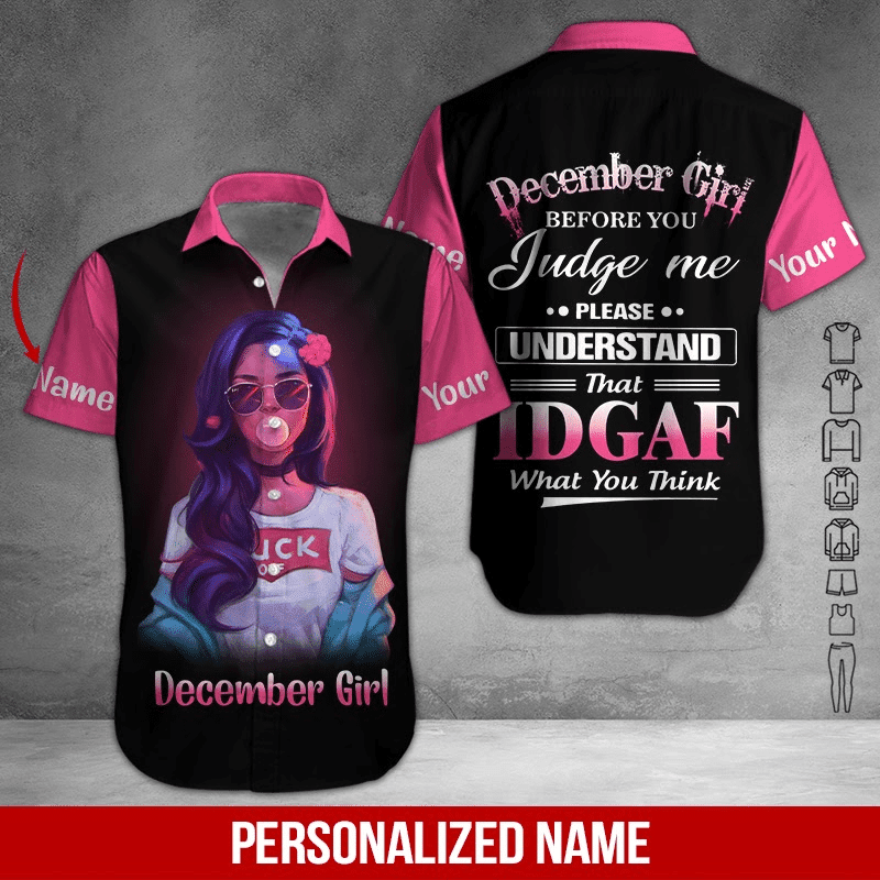 December Girl Personalized Hawaiian Shirt