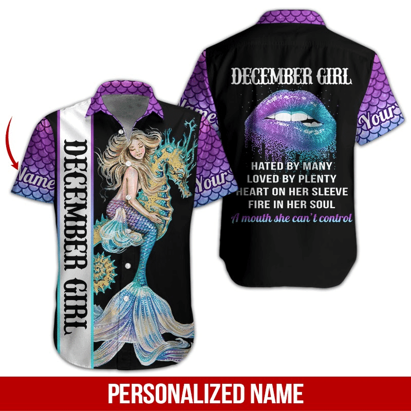 December Girl Personalized Hawaiian Shirt