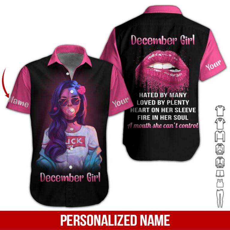 December Girl Personalized Hawaiian Shirt
