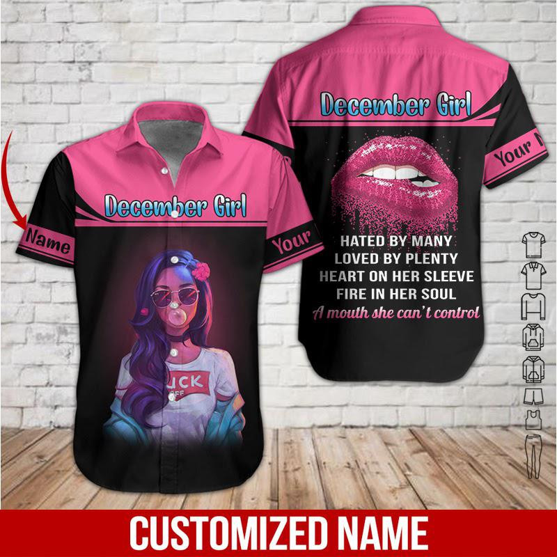 December Girl Personalized Hawaiian Shirt