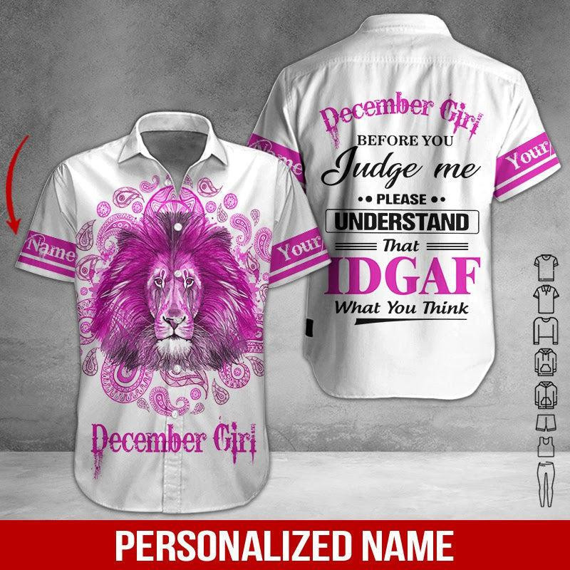 December Girl Personalized Hawaiian Shirt