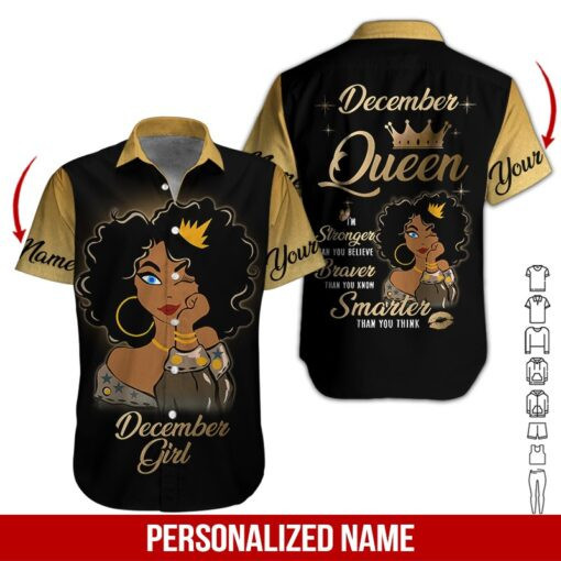 December Girl Personalized Hawaiian Shirt