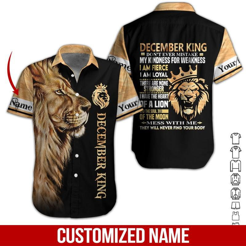 December King Personalized Hawaiian Shirt