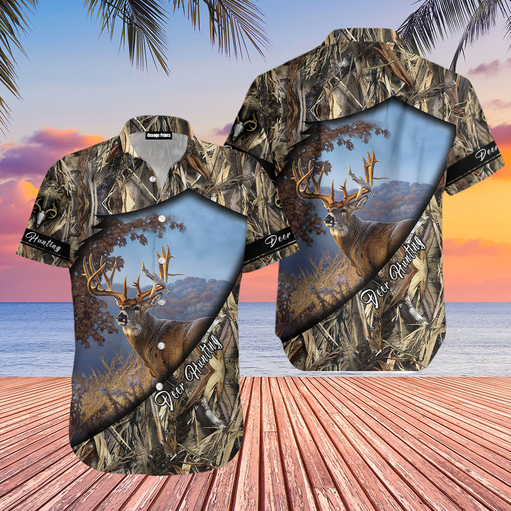 Deer Hunting Camouflage Hawaiian Shirt