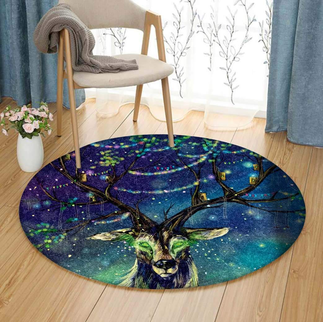Deer Limited Edition Round Rug Carpet Bedroom Livingroom Home Decor