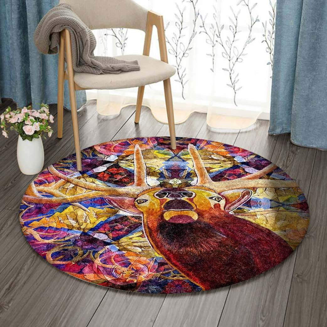 Deer Limited Edition Round Rug Carpet Bedroom Livingroom Home Decor