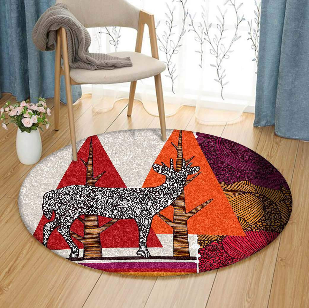 Deer Limited Edition Round Rug Carpet Bedroom Livingroom Home Decor