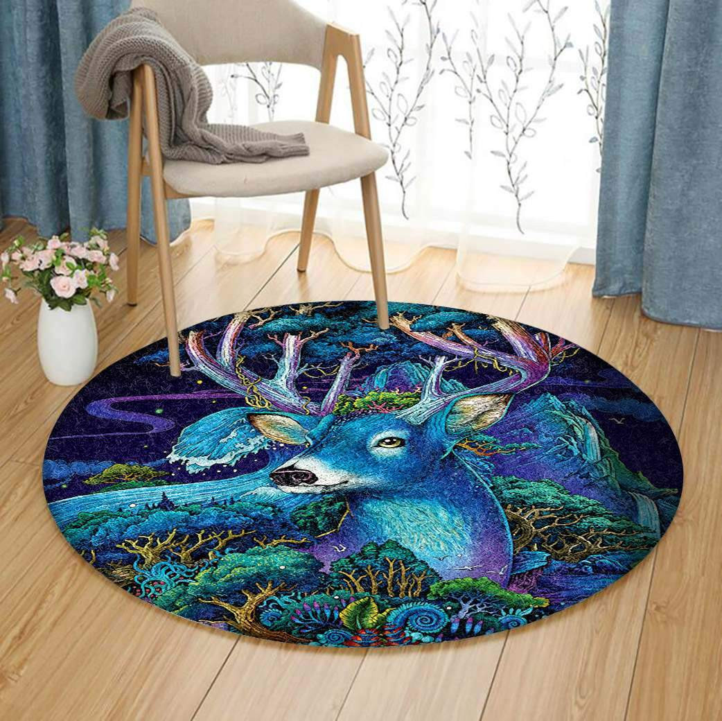 Deer Limited Edition Round Rug Carpet Bedroom Livingroom Home Decor