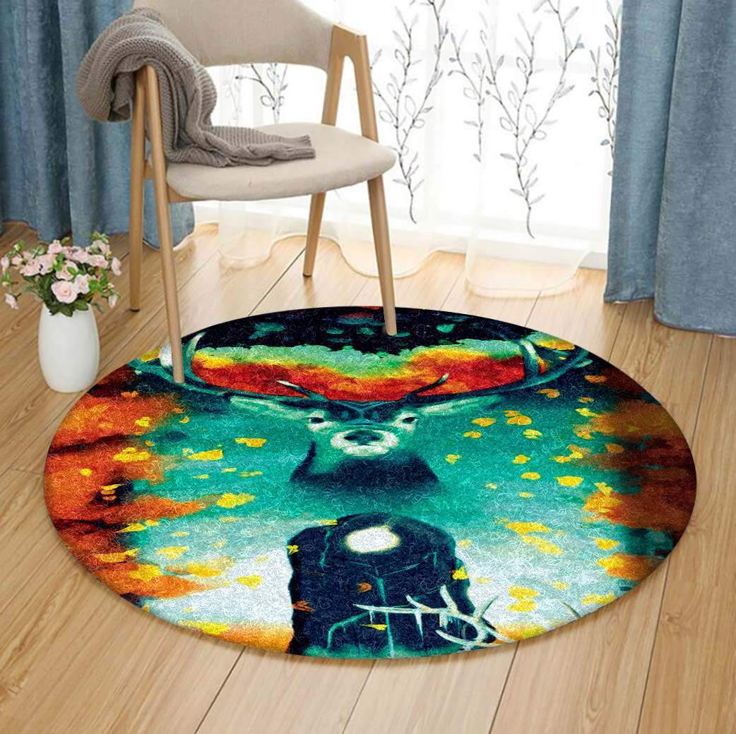 Deer Limited Edition Round Rug Carpet Bedroom Livingroom Home Decor