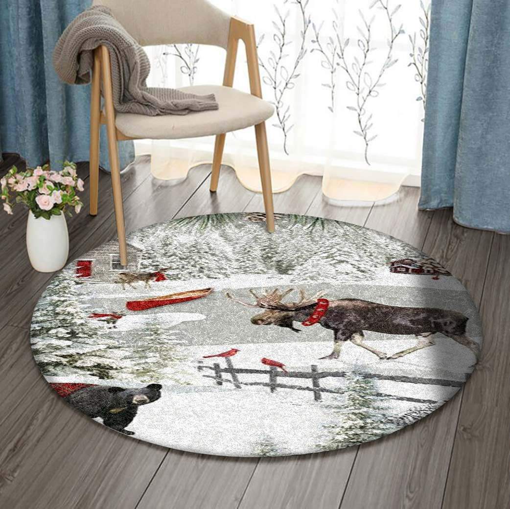 Deer Limited Edition Round Rug Carpet Bedroom Livingroom Home Decor