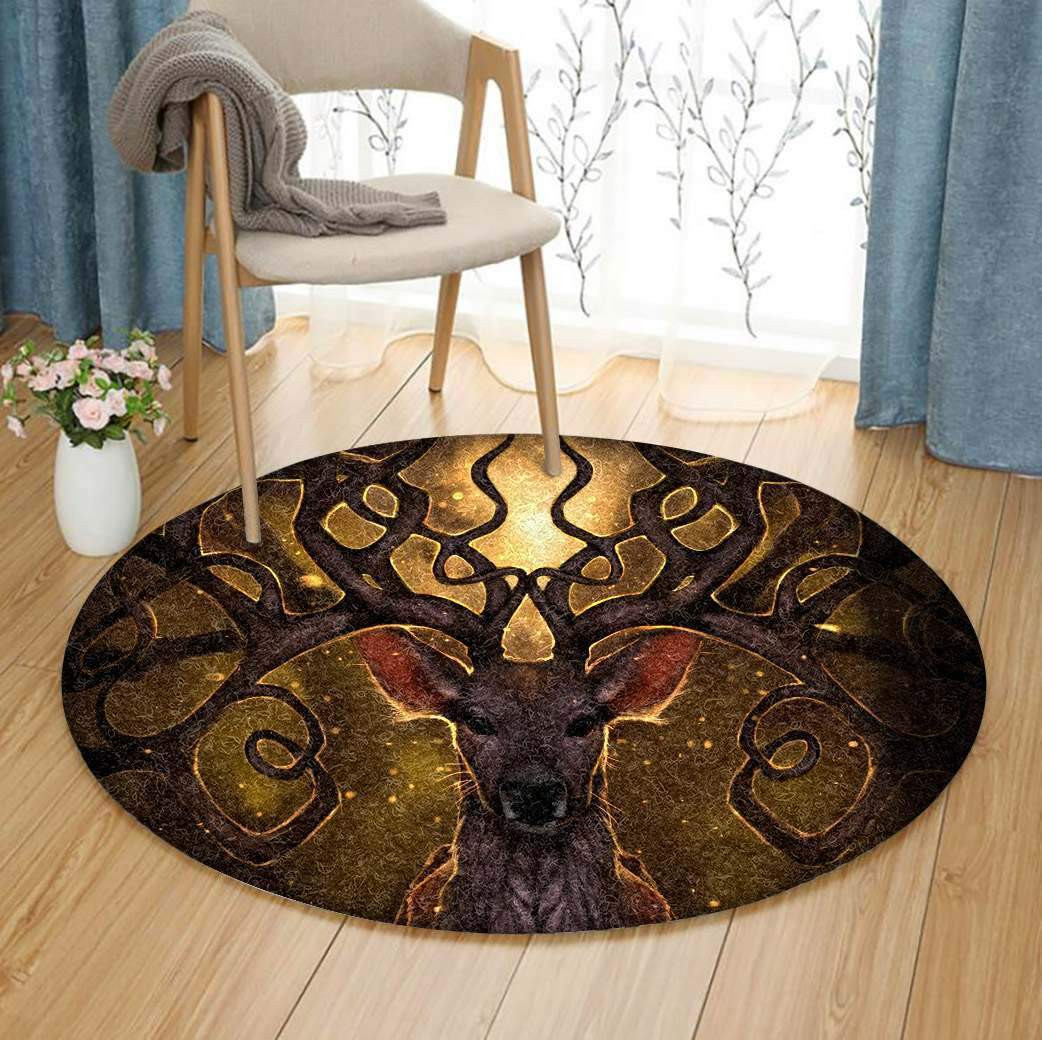 Deer Limited Edition Round Rug Carpet Bedroom Livingroom Home Decor