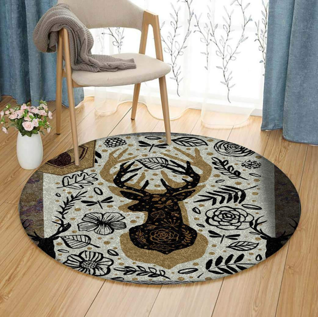 Deer Limited Edition Round Rug Carpet Bedroom Livingroom Home Decor