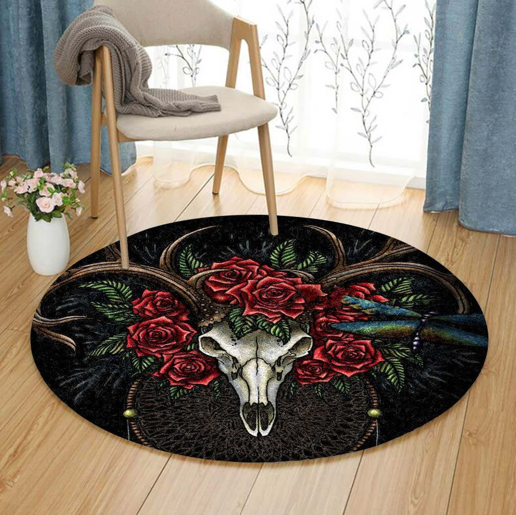 Deer Round Rug Carpet Bedroom Livingroom Home Decor