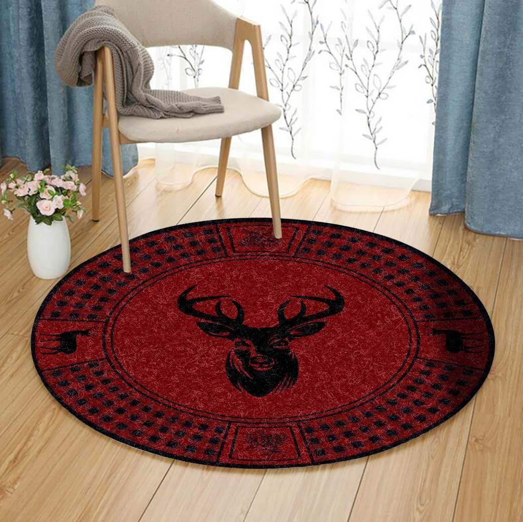Deer Round Rug Carpet Bedroom Livingroom Home Decor