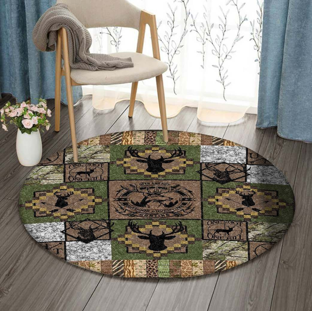 Deer Round Rug Carpet Bedroom Livingroom Home Decor