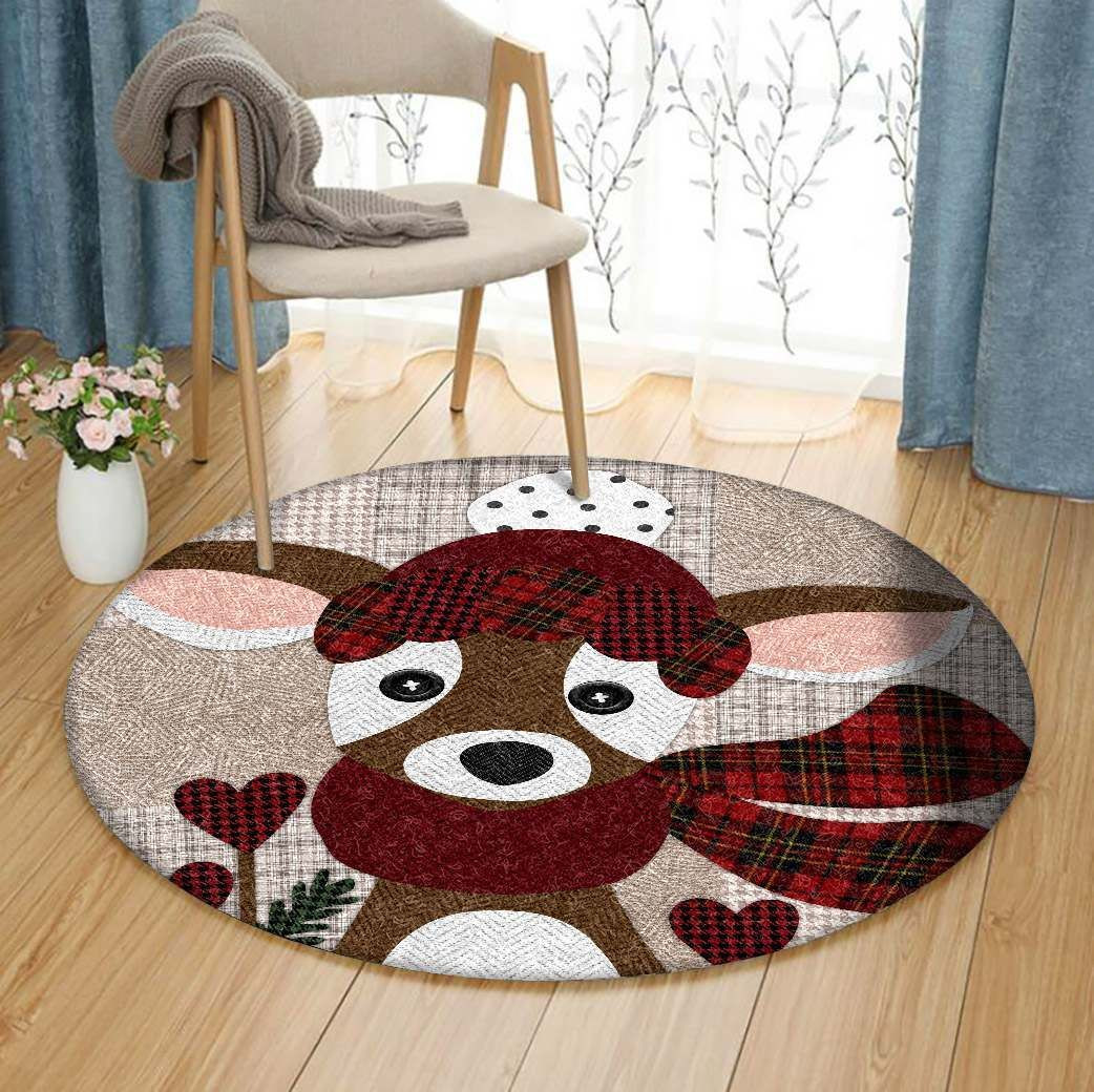 Deer Round Rug Carpet Bedroom Livingroom Home Decor