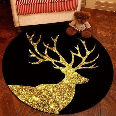Deer Round Rug Carpet Bedroom Livingroom Home Decor