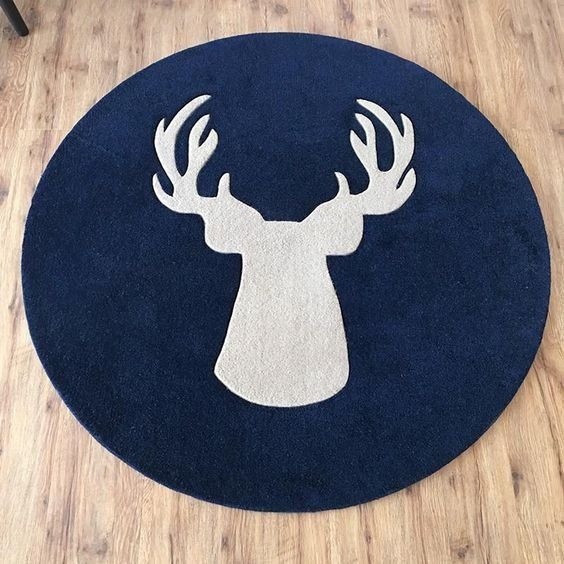 Deer Round Rug Carpet Bedroom Livingroom Home Decor