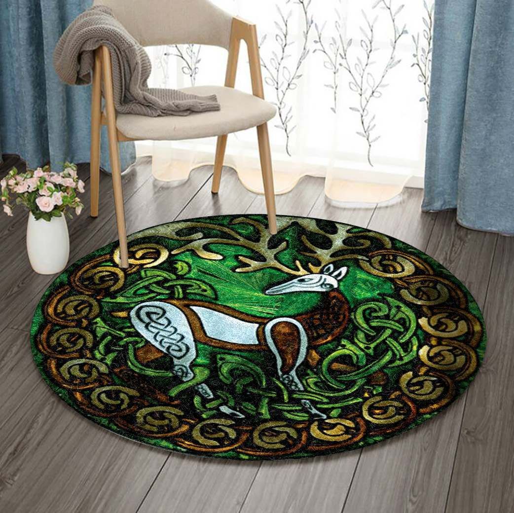 Deer Round Rug Carpet Bedroom Livingroom Home Decor