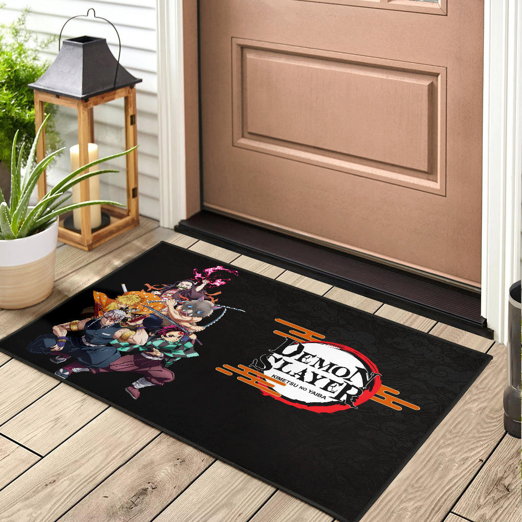 Demon Slayer Kimetsu no Yaiba Poster Black Rubber Doormat Home Decor - Image 3