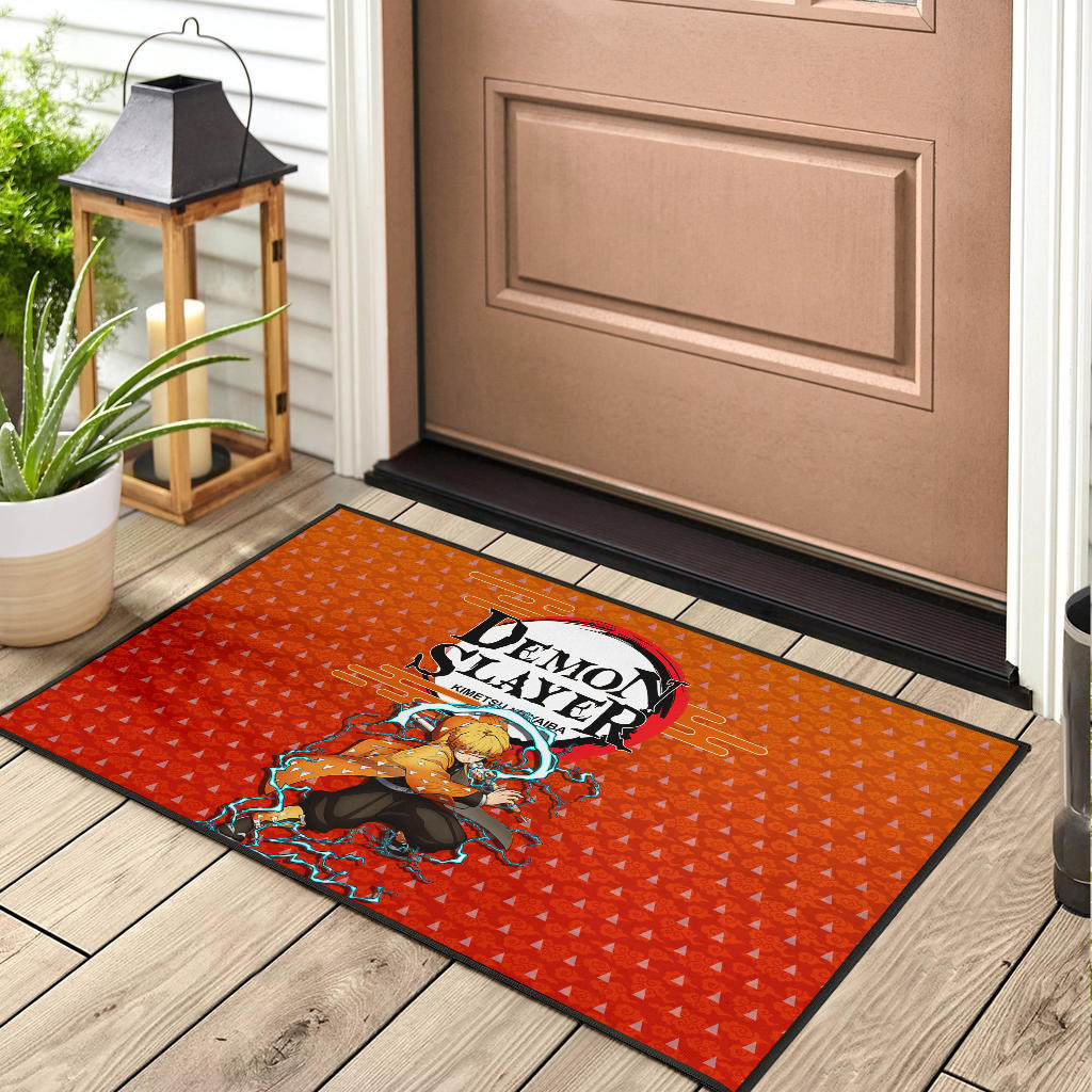 Demon Slayer Zenitsu Sleeping Lightning Breath Power Rubber Doormat Home Decor - Image 3
