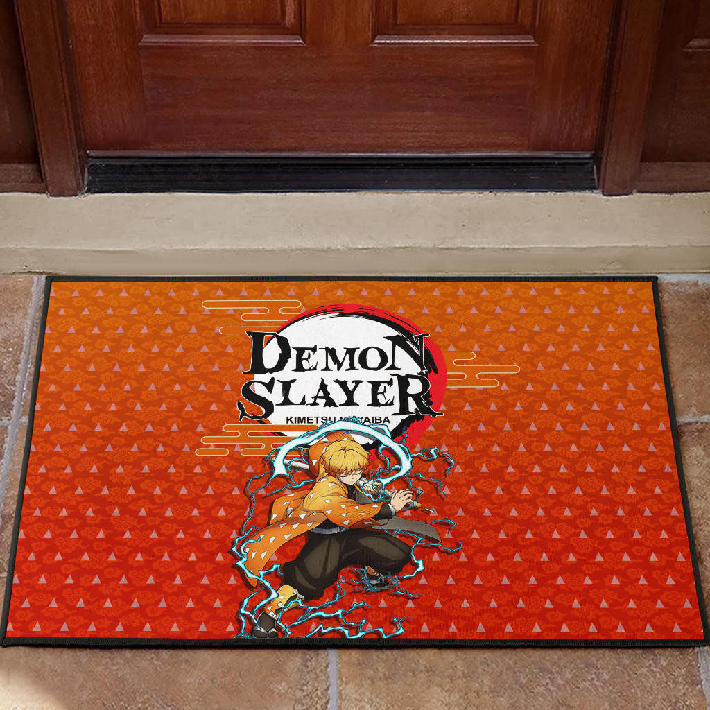 Demon Slayer Zenitsu Sleeping Lightning Breath Power Rubber Doormat Home Decor