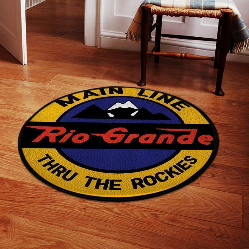 Denverrio Round Mat Denver And Rio Grande Western Railroad Round Rug Carpet Bedroom Livingroom Home Decor