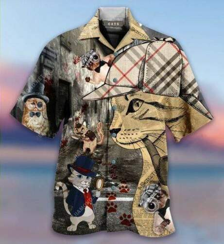 Detective Cats Hawaiian Shirt