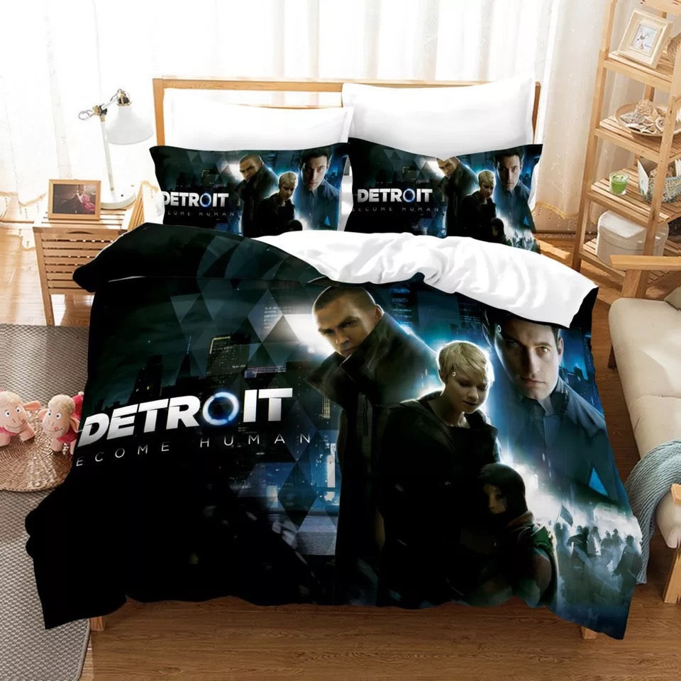 Detroit Become Human #3 Duvet Cover Quilt Cover Pillowcase Bedding Set Bed Linen Home Bedroom Decor