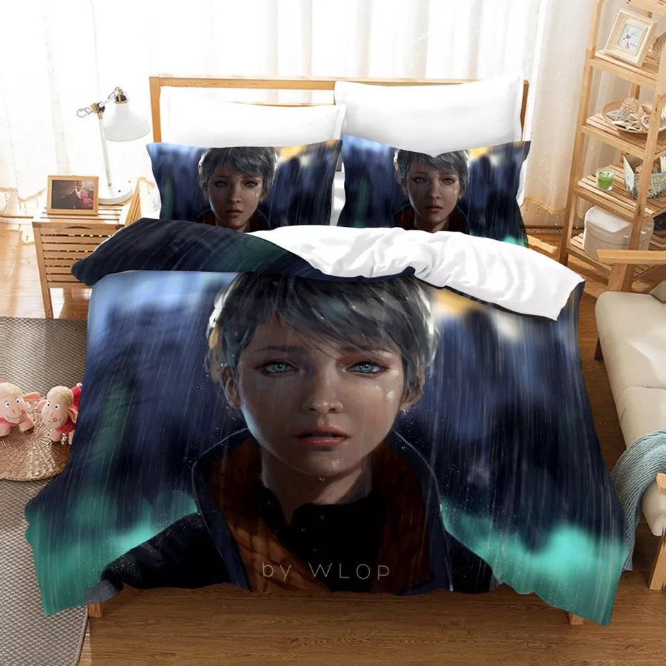 Detroit Become Human #5 Duvet Cover Quilt Cover Pillowcase Bedding Set Bed Linen Home Bedroom Decor