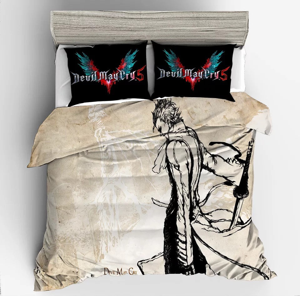 Devil May Cry 5 #1 Duvet Cover Quilt Cover Pillowcase Bedding Set Bed Linen Home Bedroom Decor