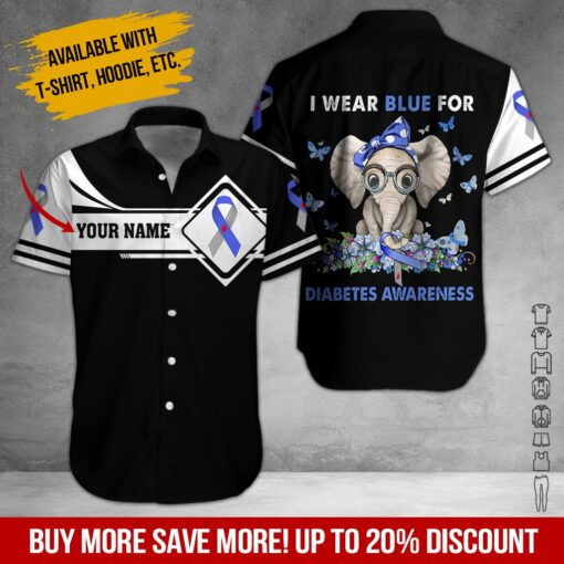 Diabetes Awareness Personalized Hawaiian Shirt
