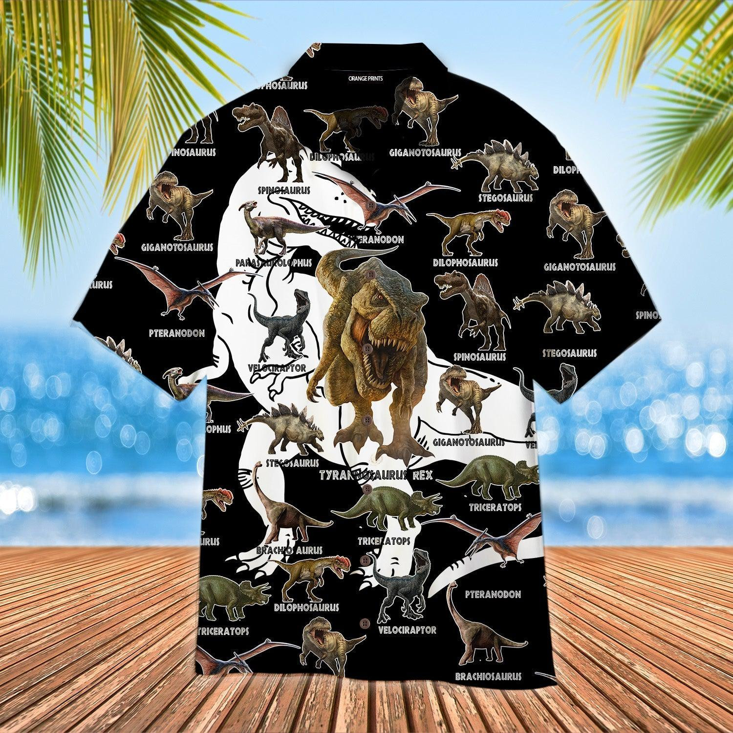 Dinosaur Art Hawaiian Shirt