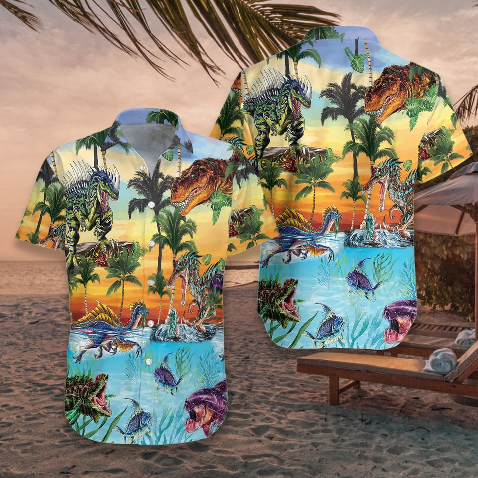 Dinosaur Hawaiian Shirt