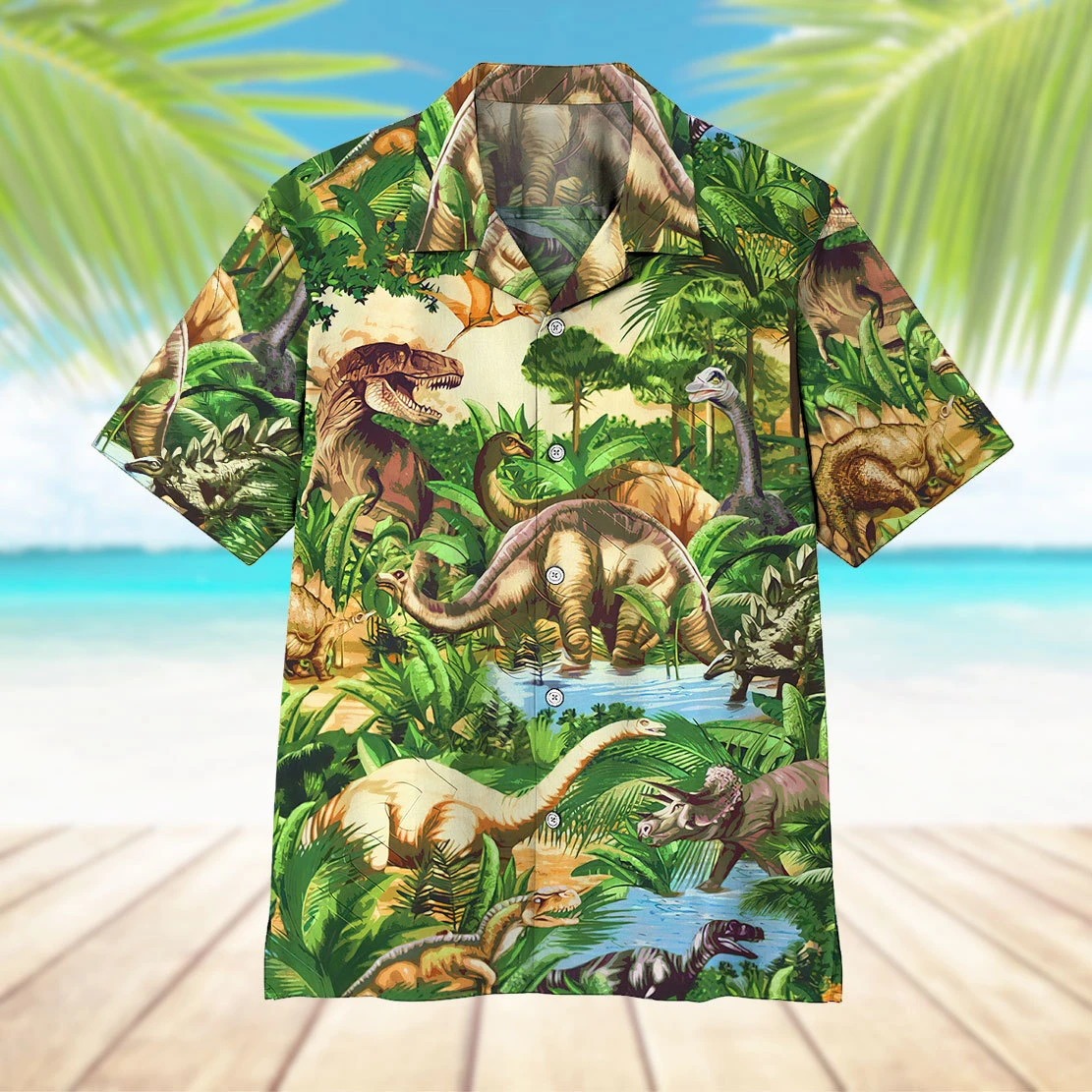 Dinosaur Hawaiian Shirt