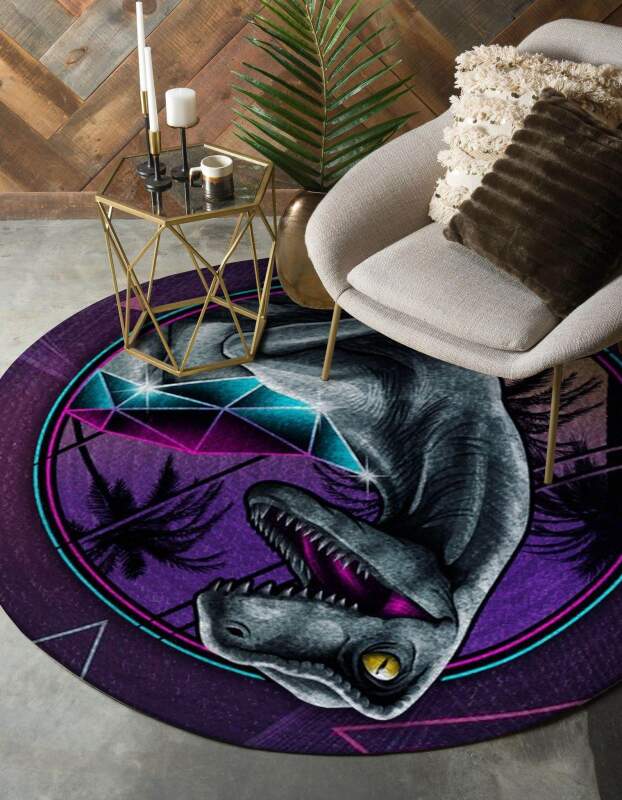 Dinosaur Limited Edition Round Rug Carpet Bedroom Livingroom Home Decor