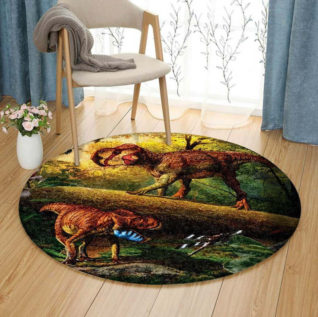 Dinosaur Round Rug Carpet Bedroom Livingroom Home Decor