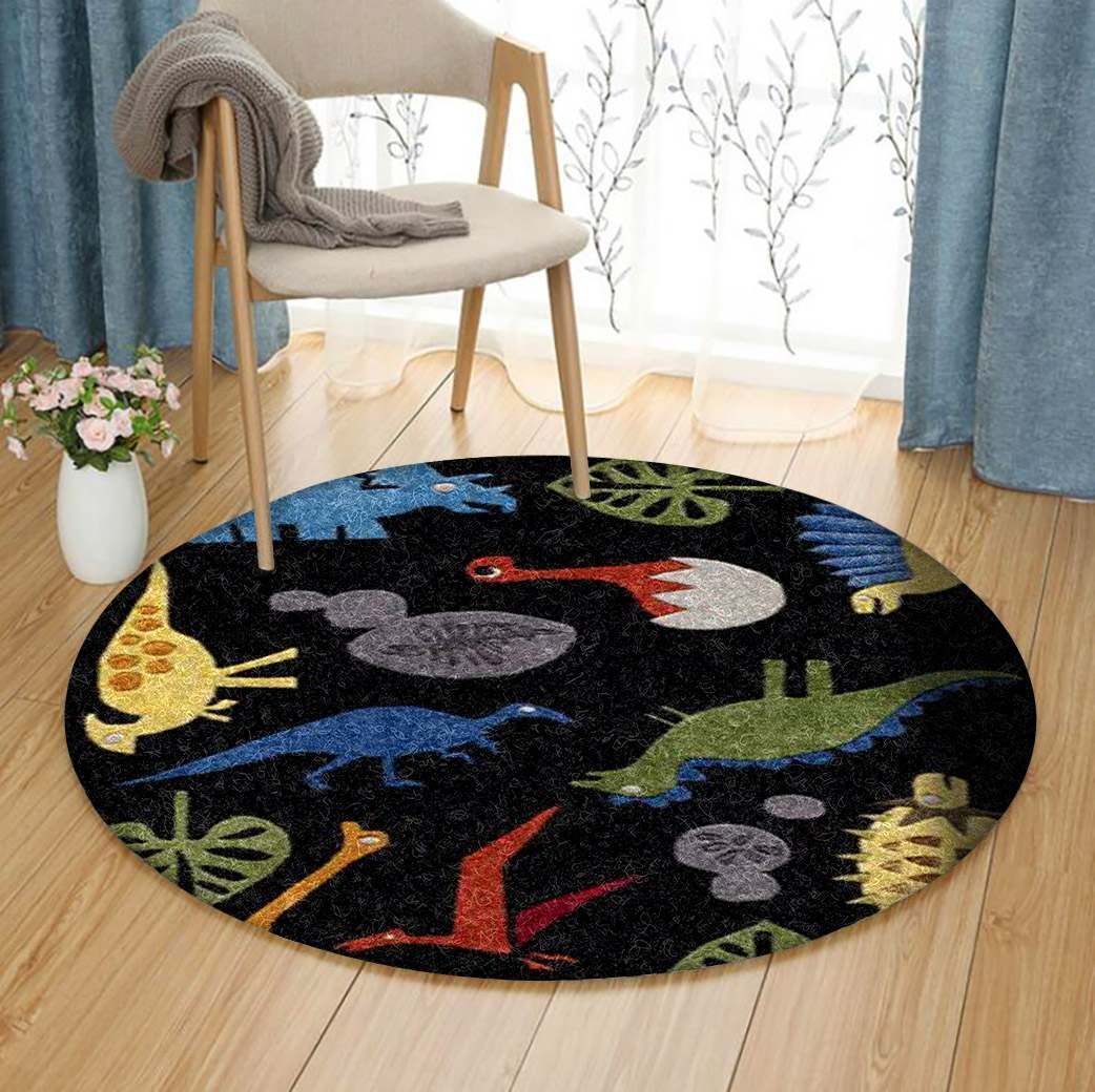 Dinosaur Round Rug Carpet Bedroom Livingroom Home Decor