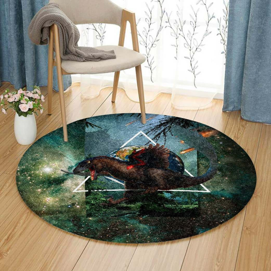 Dinosaur Round Rug Carpet Bedroom Livingroom Home Decor